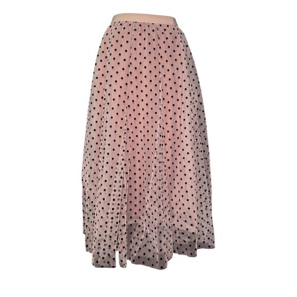 Chicwish Blush Polka Dot Tulle Skirt One Size (Fits S–M) - Picture 1 of 4